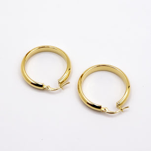 ROMALI 18K Solid Gold Everyday Hoops