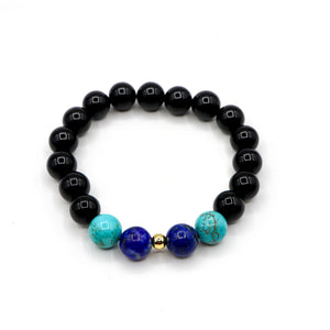 ROMALI Sagittarius Zodiac Beaded Bracelet - Turquoise & Lapis Lazuli - ROMALI