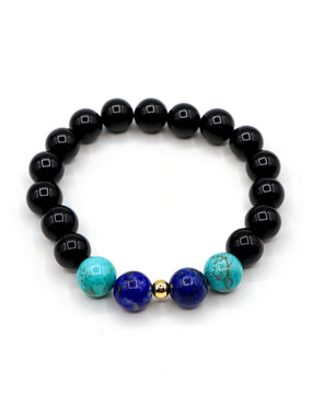 ROMALI Sagittarius Zodiac Beaded Bracelet - Turquoise & Lapis Lazuli - ROMALI