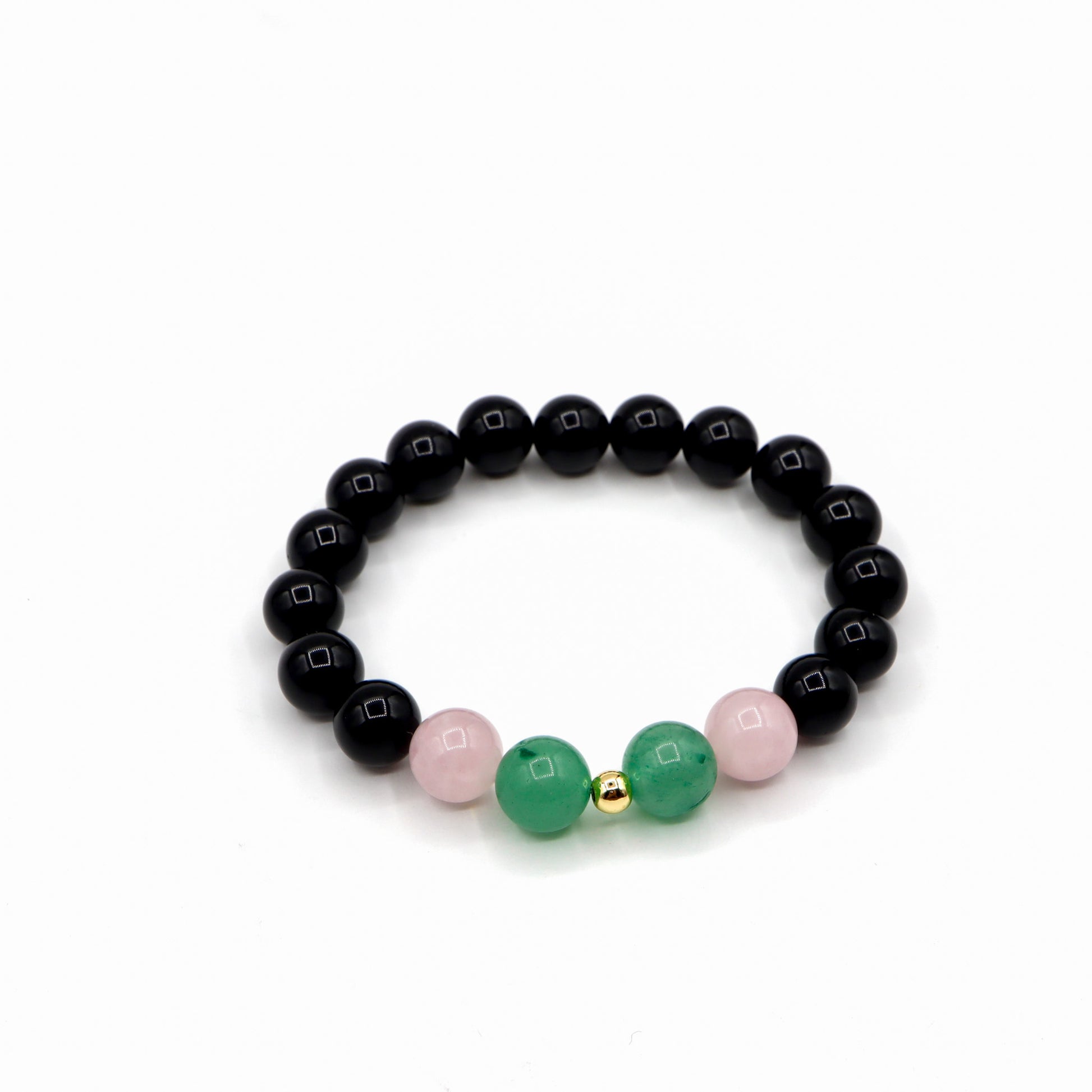 Taurus Zodiac Bracelet - Green Jade & Rose Quartz