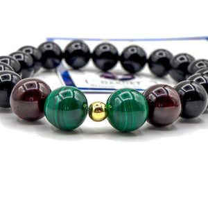 ROMALI Capricorn Zodiac Bracelet - Garnet & Malachite - ROMALI