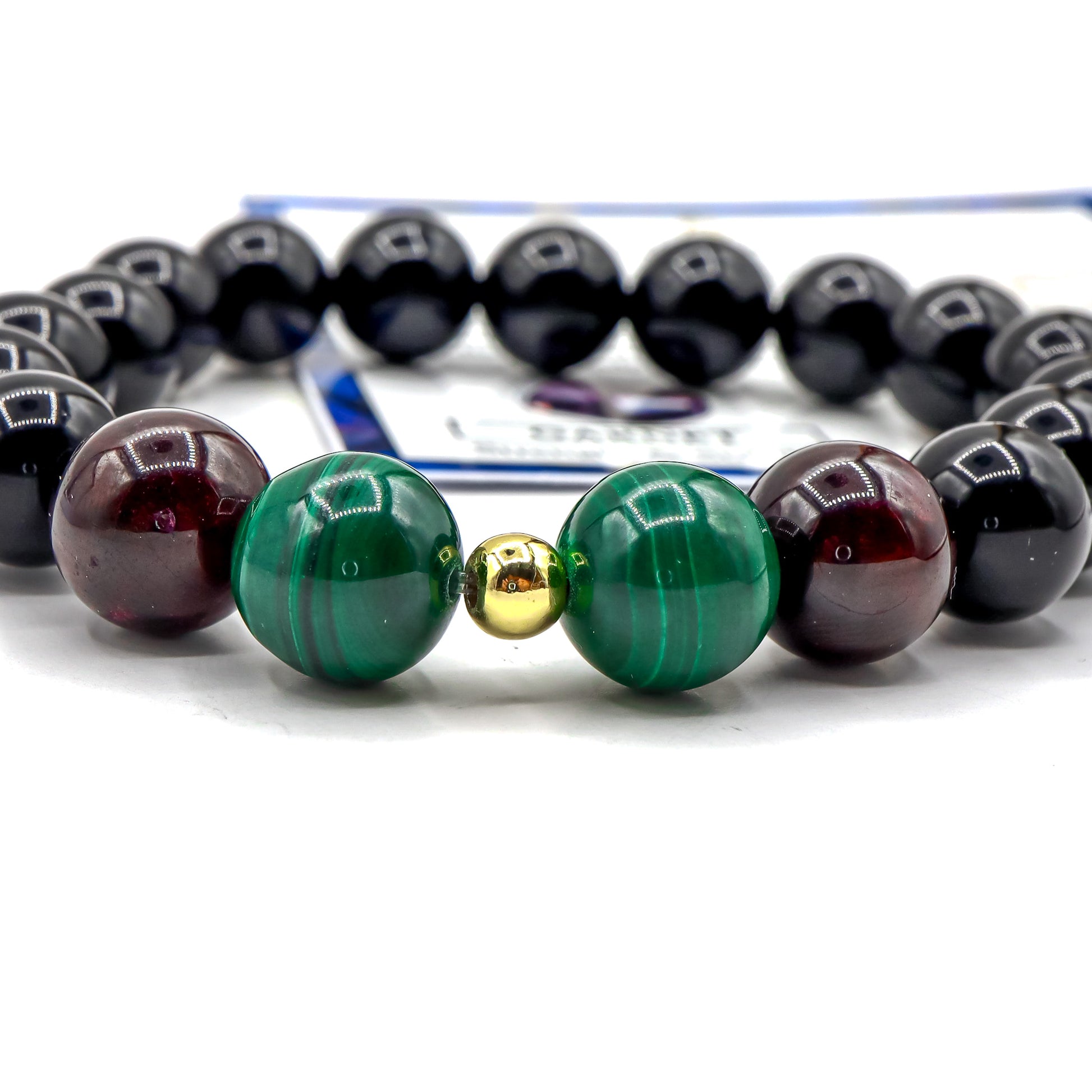 Capricorn Zodiac Bracelet - Garnet & Malachite