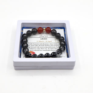 Aries Zodiac Bracelet - Garnet & Carnelian