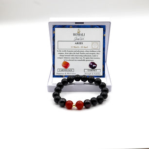 Aries Zodiac Bracelet - Garnet & Carnelian