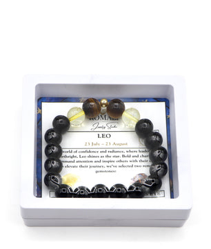 ROMALI Leo Zodiac Beaded Bracelet - Tiger's Eye & Citrine - ROMALI