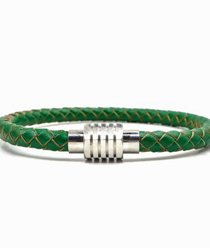 ROMALI Green Leather Magnetic Bracelet - ROMALI