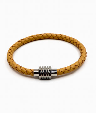 ROMALI Beige Leather Magnetic Bracelet - ROMALI
