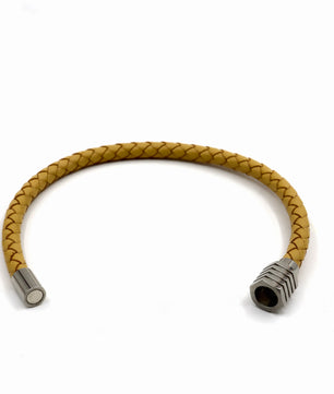 ROMALI Beige Leather Magnetic Bracelet - ROMALI