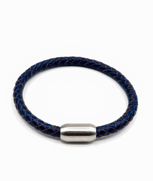 ROMALI Navy Leather Magnetic Bracelet - ROMALI