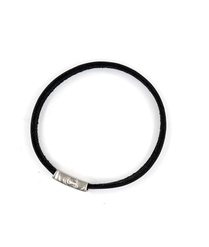 ROMALI Black Flat Leather Magnetic Bracelet - ROMALI