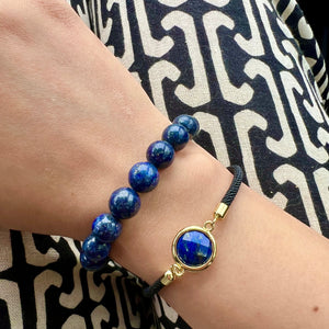ROMALI Natural Lapis Lazuli Beaded Bracelet - Stone of Wisdom 10mm - ROMALI