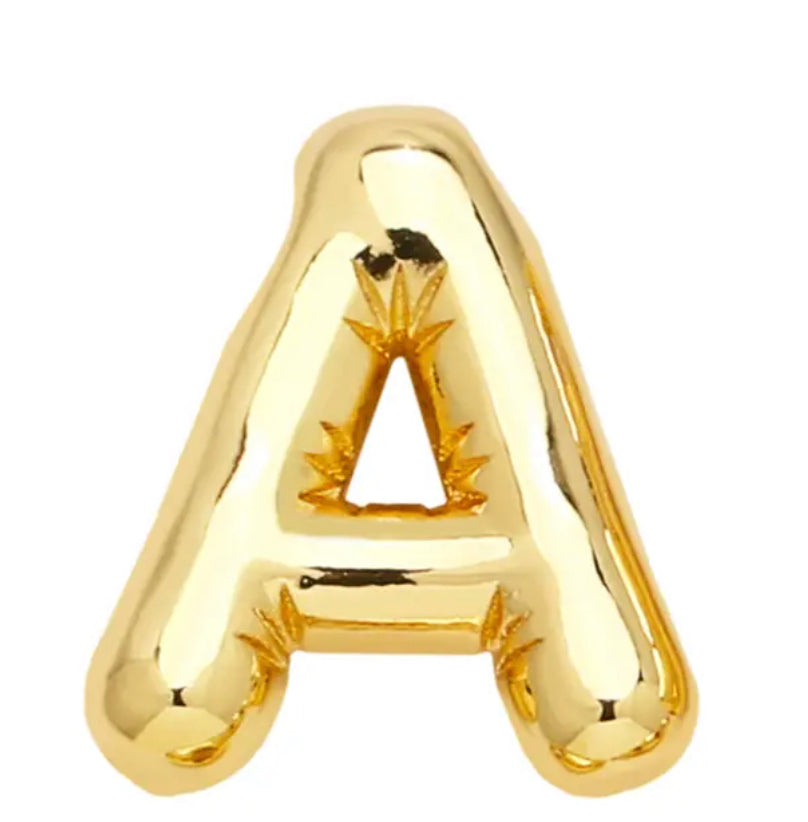 18k Gold-Plated Balloon Initial Letter Necklace