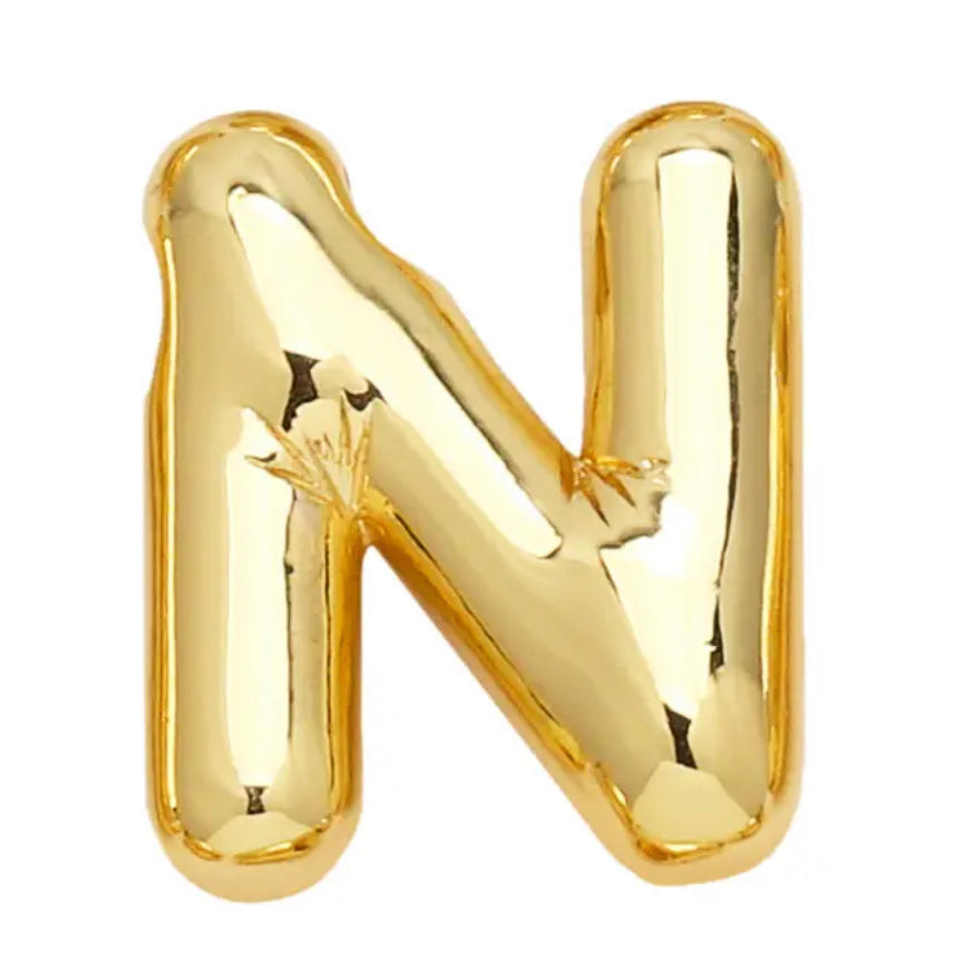 18k Gold-Plated Balloon Initial Letter Necklace