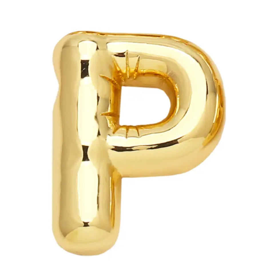 18k Gold-Plated Balloon Initial Letter Necklace