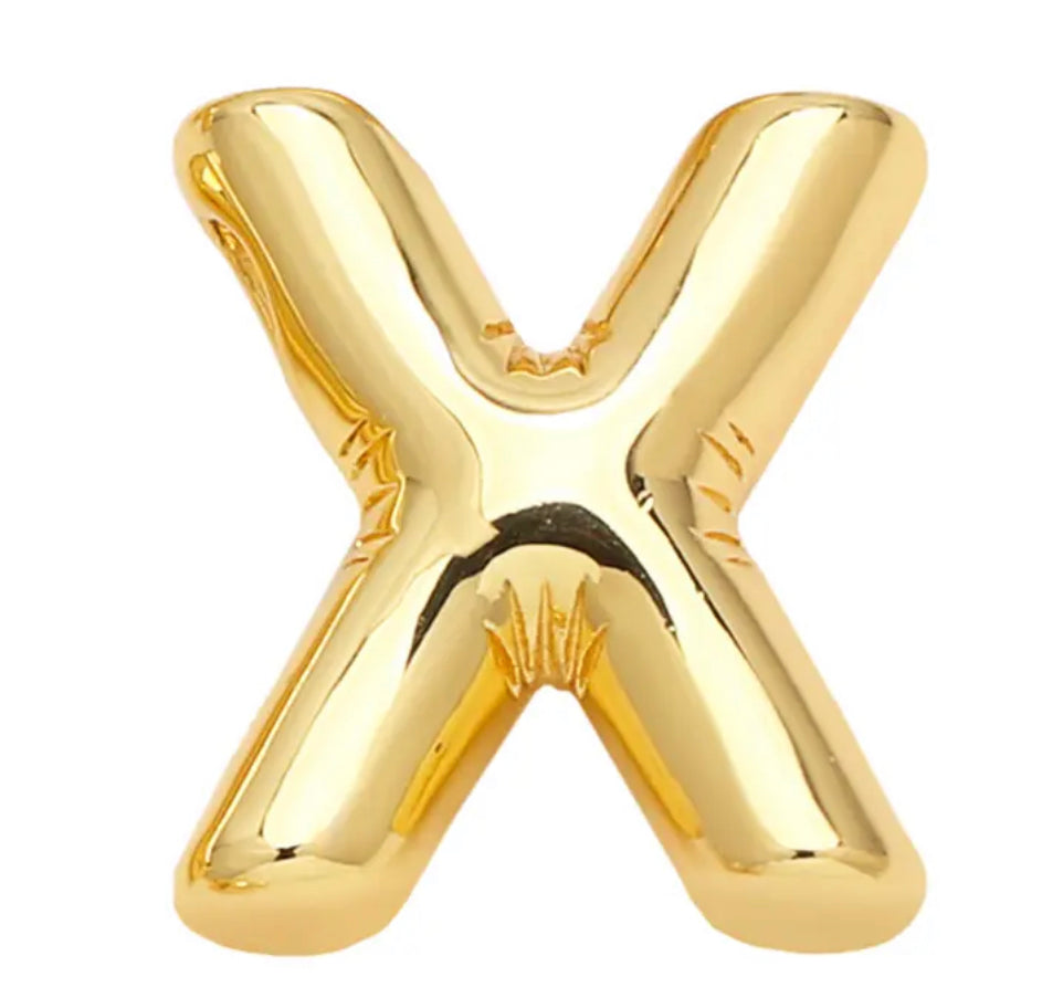 18k Gold-Plated Balloon Initial Letter Necklace