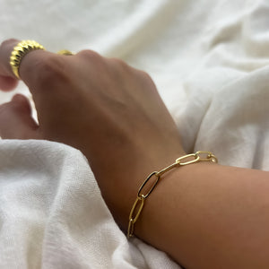 ROMALI 18K Gold-Plated Bold Paperclip Bracelet - ROMALI