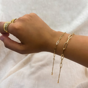 ROMALI 18K Gold-Plated Bold Paperclip Bracelet - ROMALI