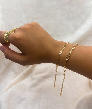 ROMALI 18K Gold-Plated Bold Paperclip Bracelet - ROMALI