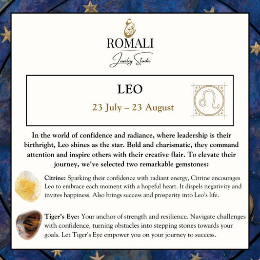 ROMALI Leo Zodiac Beaded Bracelet - Tiger's Eye & Citrine - ROMALI