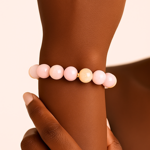 ROMALI Natural Morganite Jade Beaded Bracelet - Stone of Compassion 10mm - ROMALI