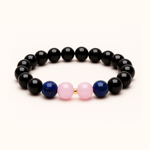 ROMALI Libra Zodiac Beaded Bracelet - Rose Quartz & Lapis Lazuli - ROMALI