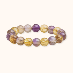 ROMALI Natural Ametrine Stone Beaded Bracelet – 10mm - ROMALI