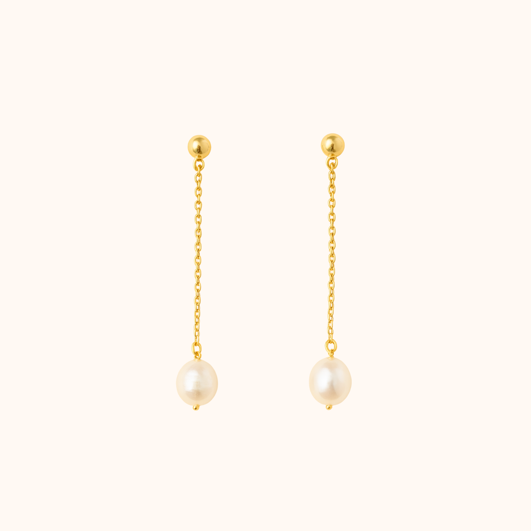 ROMALI Pearl Drop Earrings - 18K Gold-Plated | romali.ca