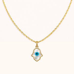 ROMALI Hamsa Evil Eye Necklace | 18K Gold-Plated
