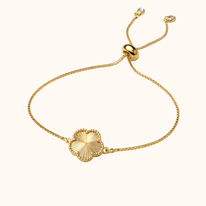 ROMALI Gold Clover Slider Bracelet | 18K Gold-Plated