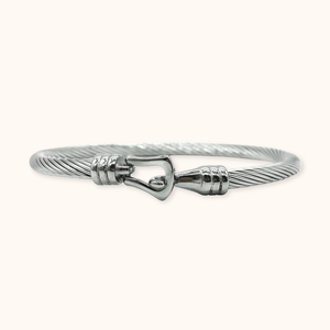 ROMALI Stainless Steel Buckle Cable Bracelet