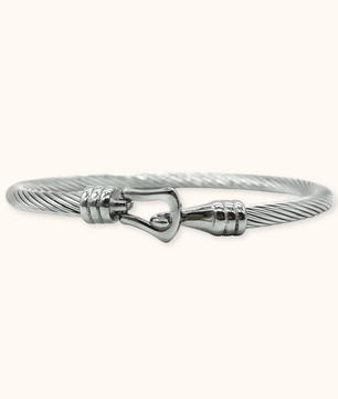 ROMALI Stainless Steel Buckle Cable Bracelet