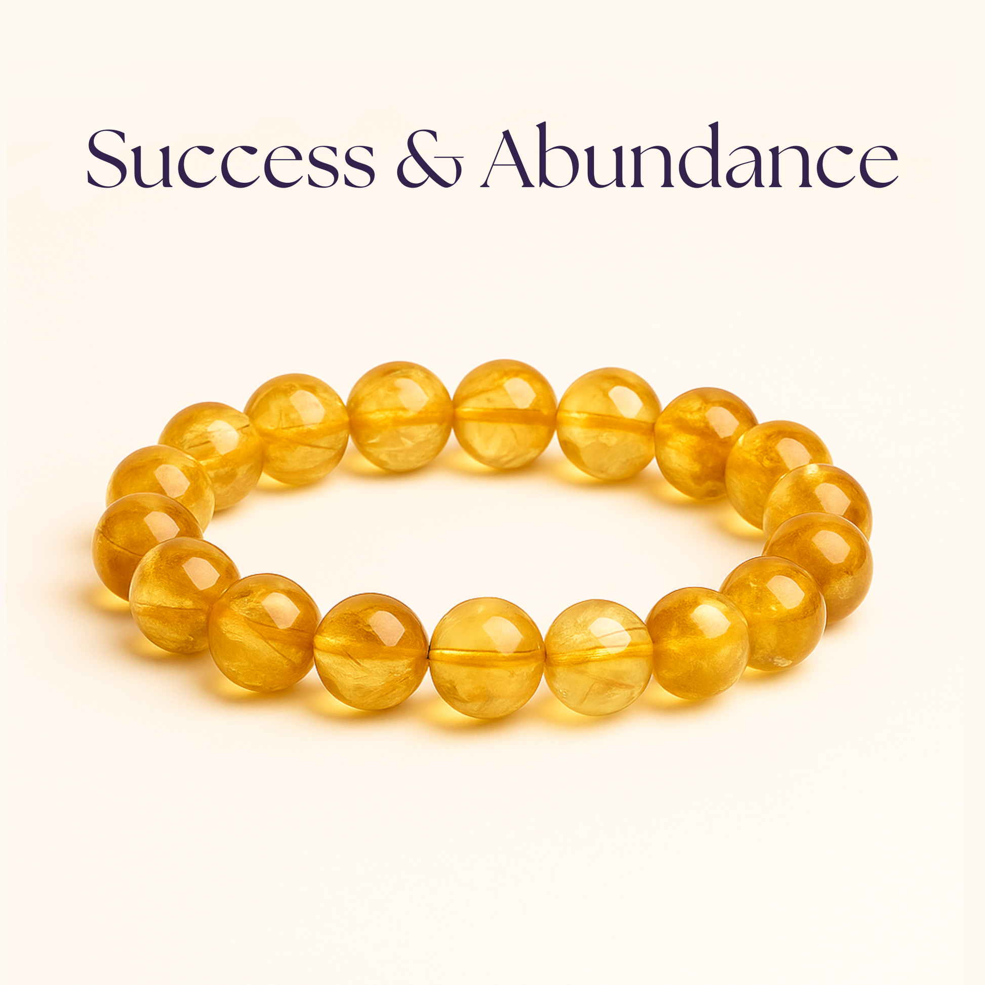 ROMALI Money & Success Beaded Bracelet | Natural Citrine Stone | Unisex