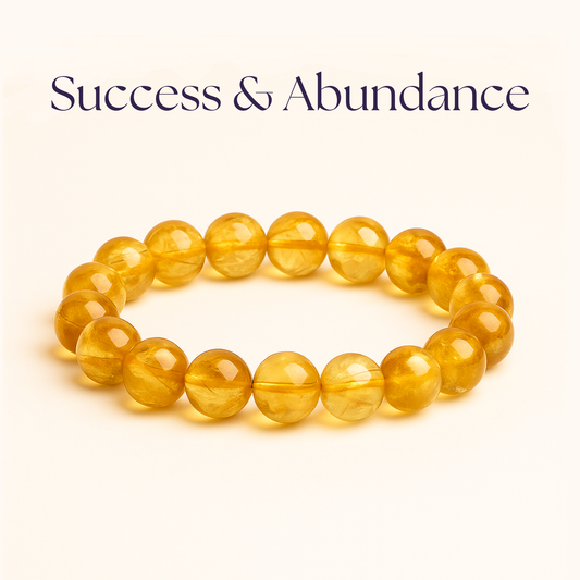 ROMALI Money & Success Beaded Bracelet | Natural Citrine Stone | Unisex