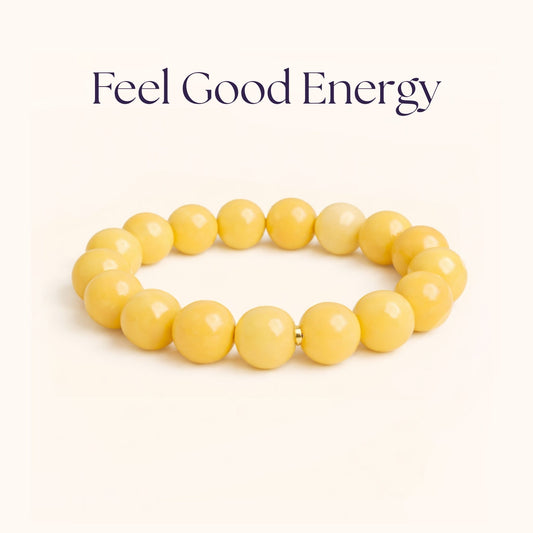 ROMALI Feel Good Energy Bracelet | Natural Yellow Calcite | Unisex