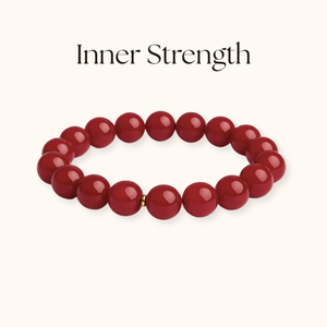 ROMALI Inner Strength Beaded Bracelet | Cherry Jade | Unisex