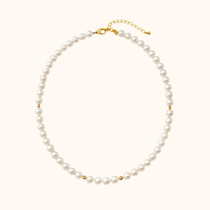 ROMALI 18k Gold-Plated Natural Freshwater Pearl Necklace
