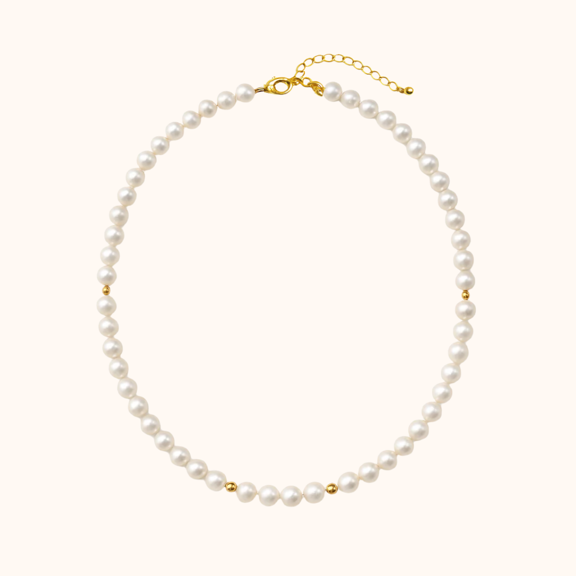 ROMALI 18k Gold-Plated Natural Freshwater Pearl Necklace