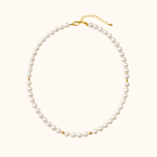 ROMALI 18k Gold-Plated Natural Freshwater Pearl Necklace
