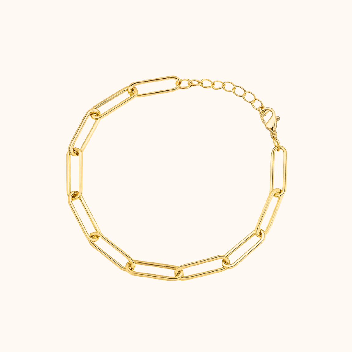 ROMALI 18K Gold-Plated Bold Statement Paperclip Bracelet