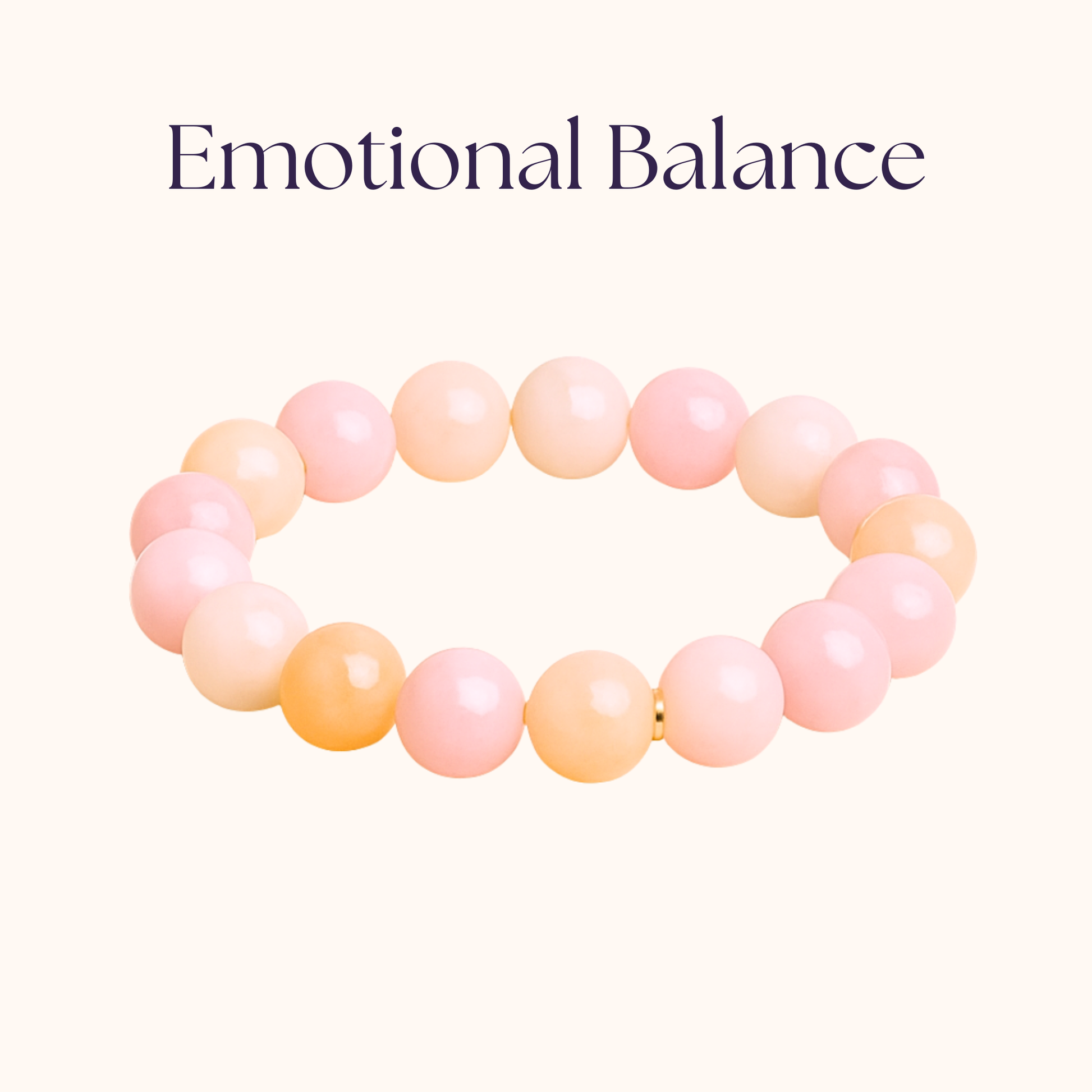 ROMALI Emotional Balance Beaded Bracelet | Morganite Jade Stone | Unisex