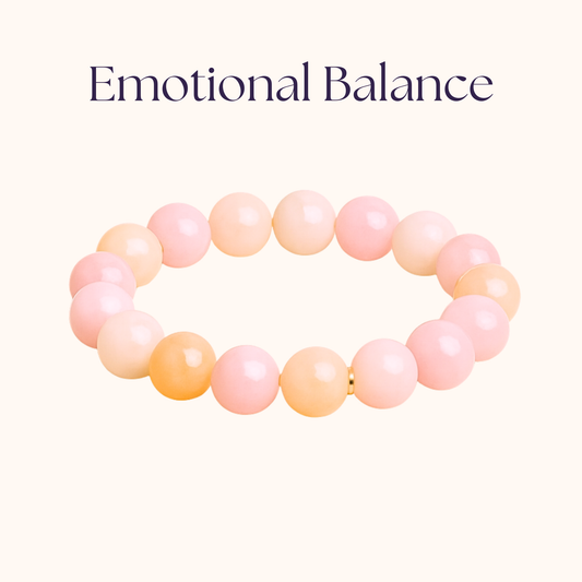ROMALI Emotional Balance Beaded Bracelet | Morganite Jade Stone | Unisex