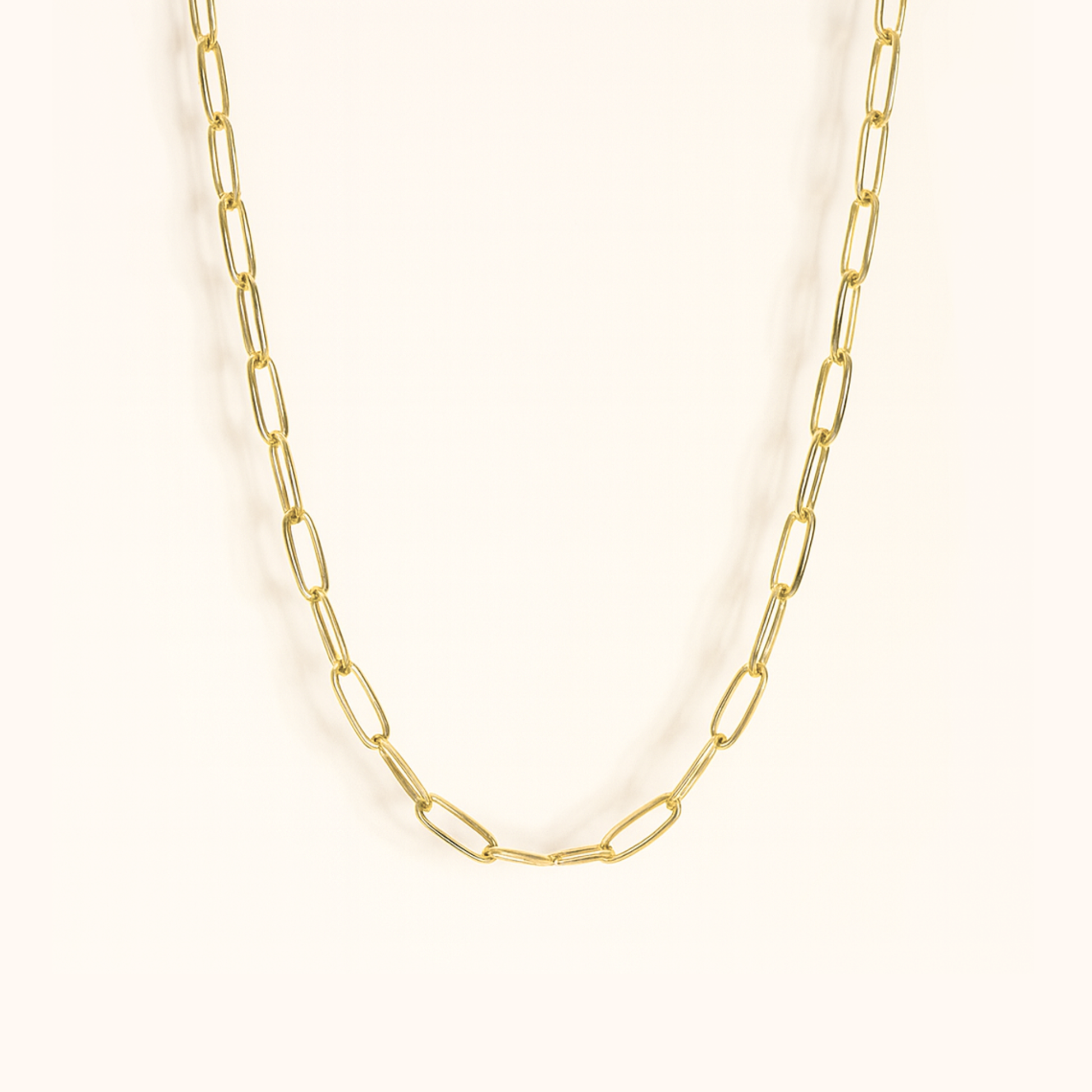 ROMALI 18K Gold-Plated Paperclip Chain Necklace