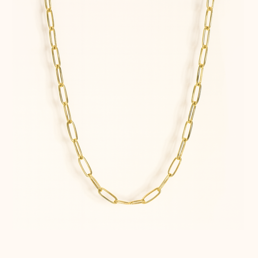 ROMALI 18K Gold-Plated Paperclip Chain Necklace