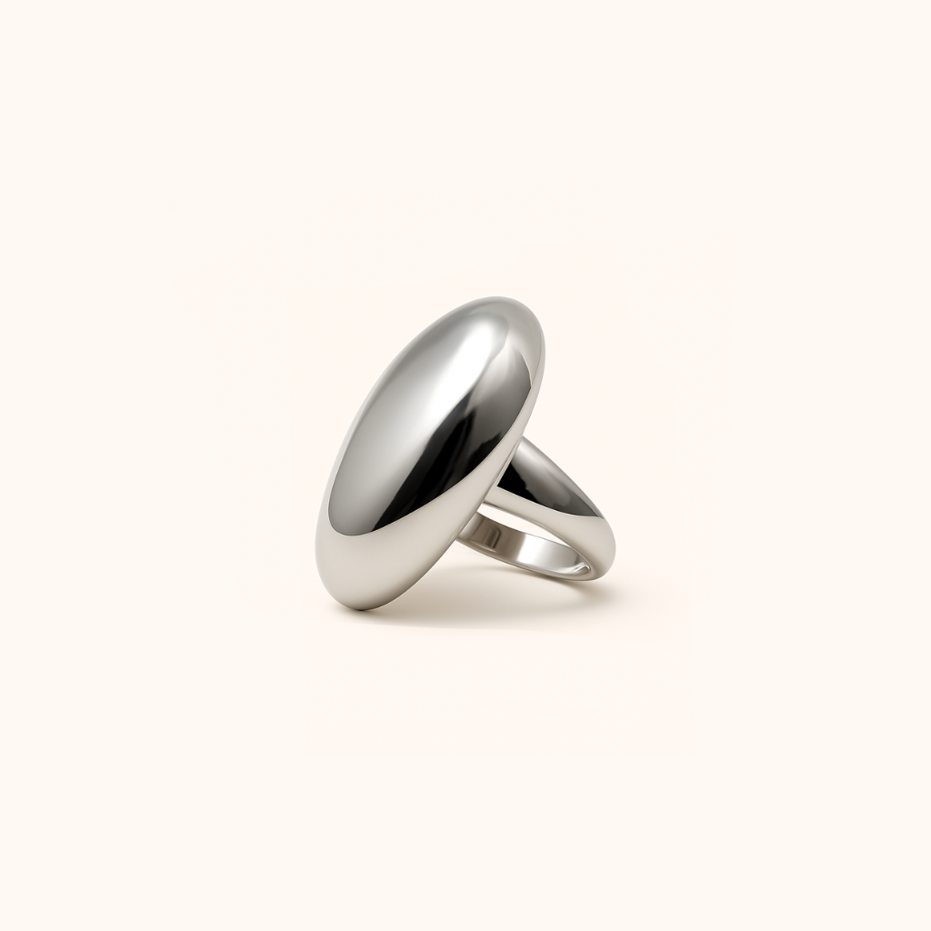 ROMALI Bold Stainless Steel Dome RingROMALI Bold Stainless Steel Dome Ring