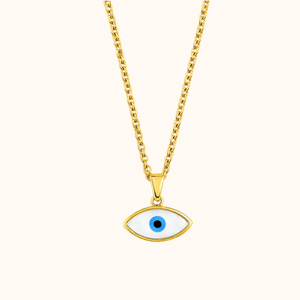 ROMALI 18K Gold-Plated Shell Eye Pendant Necklace