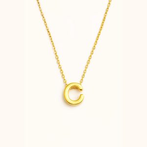 ROMALI 18k Gold-Plated Initial pendant Adjustable Necklace