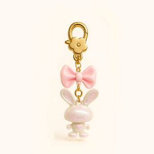 ROMALI Pink Bow Bunny – 2-in-1 Bag Charm & Keychain