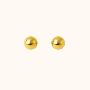 ROMALI 18K Gold-Plated Ball Stud Earrings