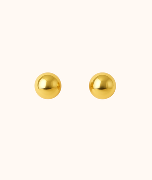 ROMALI 18K Gold-Plated Ball Stud Earrings