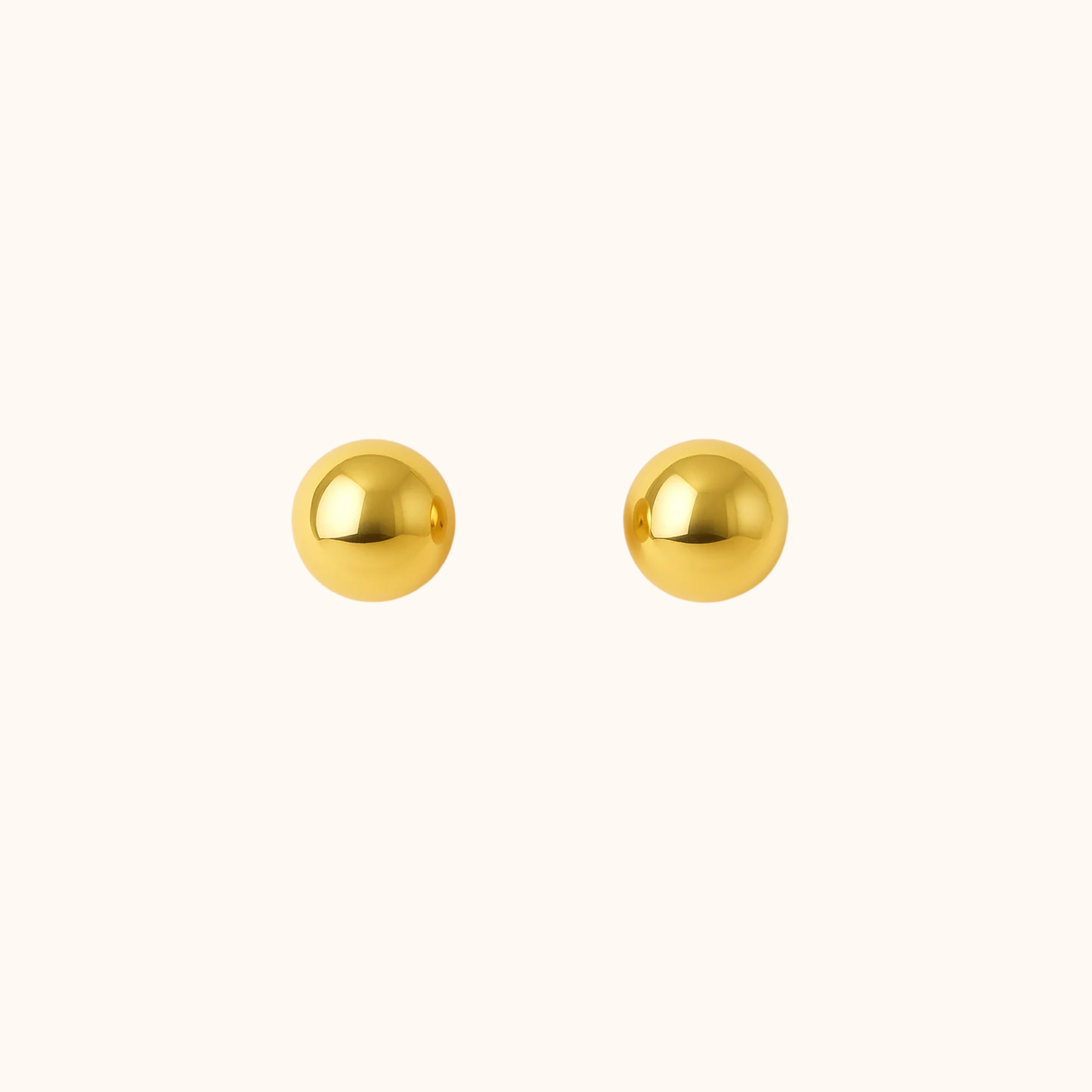 ROMALI 18K Gold-Plated Ball Stud Earrings